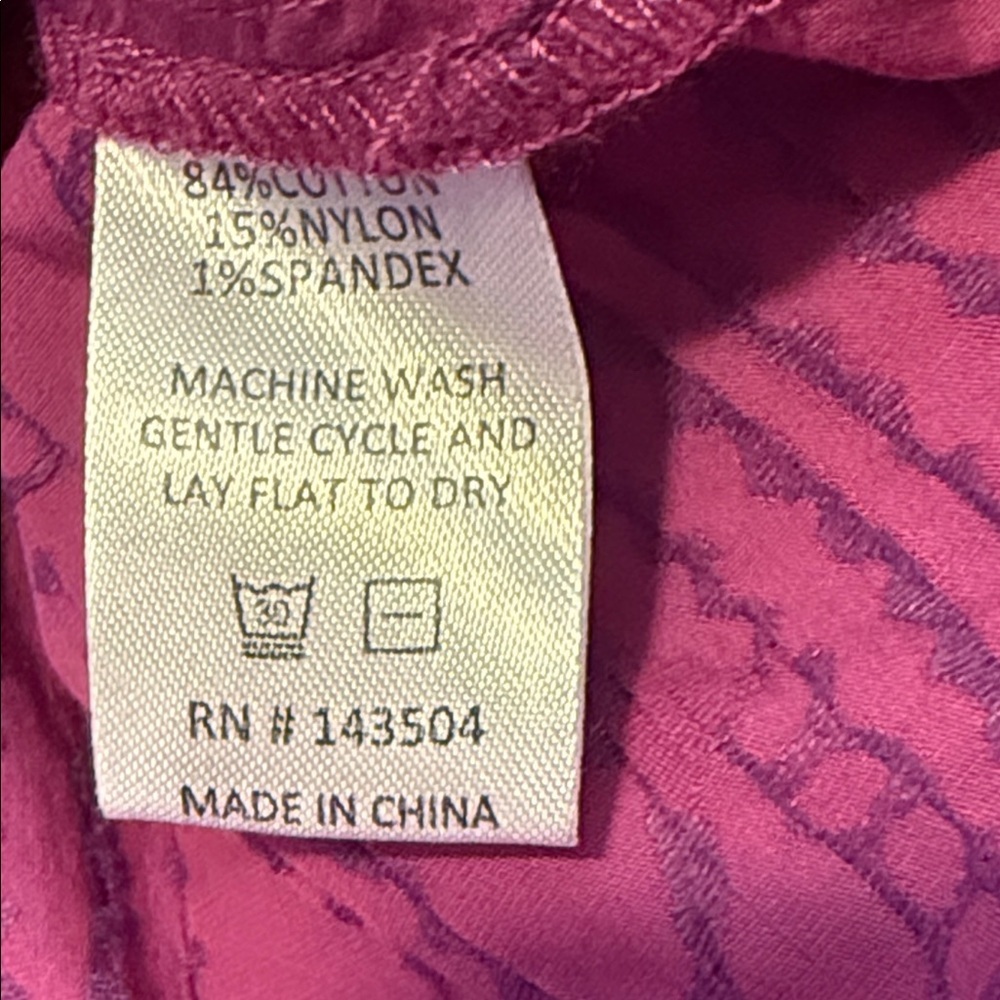 Marie Oliver Lydia Smocked Peplum Top - Fuchsia Sz Med - Picture 5 of 14
